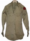 Uniformsskjorta Khaki Private 7th ID US Army WW2 original typ: S