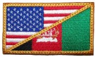 US/Afghanistan Uniformsflagga med kardborre