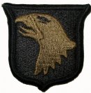 101st Airborne Division Tygmärke Tan Multicam