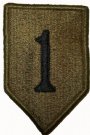 1st Infantry Division Tygmärke Tan Multicam