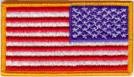 USA Flagga Färg omvänd: Med eller utan kardborre