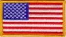 USA Flagga Färg rättvänd: Med eller utan kardborre
