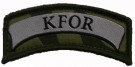 Tygmärke+KFOR+NATO-OTAN+Båge+med+Kardborre