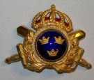 Mössmärke Officer + Halmkrans m/60 Sverige