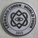 Badge Knappmärke Leonard Cohen Tour Original Stor