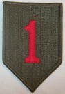 1st Infantry Div Tygmärke Big Red One Original färg
