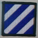 3rd Infantry Division Tygmärke Original färg
