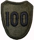 100th Infantry Division Tygmärke subdued