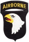 101st Airborne Division med båge WW2