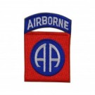82nd Airborne Division Tygmärke med båge WW2 Deluxe repro