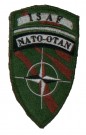 Tygmärke ISAF NATO-OTAN med Kardborre