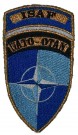 Tygmärke ISAF NATO-OTAN med Kardborre Färg