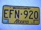 Alberta Nummerplåt Canada