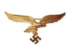 Brustadler Luftwaffe Metall Gold WW2 Museie repro