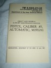 Manual Colt Pistol, Caliber .45 Automatic, M1911