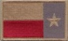 Texas State Flagga omvänd med kardborre Subdued