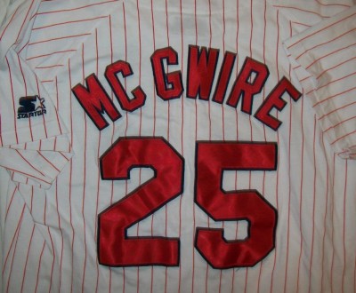 St.Louis Cardinals #25 McGwire MLB Baseball skjorta: XXL