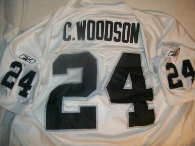 Oakland Raiders #24 C.Woodson NFL On-Field matchtröja: US 54 XXXL