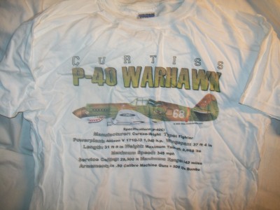 T-Shirt P-40 Warhawk Warbirds: M