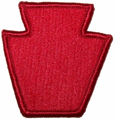 28th Infantry Division Tygmärke färg