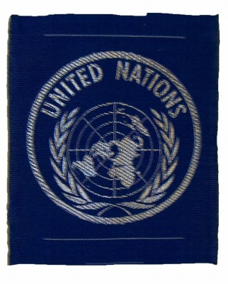 Tygmärke FN UN BeVo