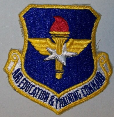 US Air Force Training Command Tygmärke färg