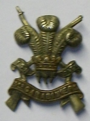 Basker Hatt Mössmärke Welsh Dragoon Guards Burma WW2 Original