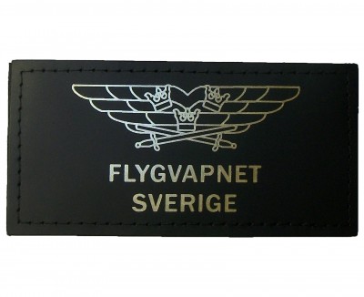Facktecken Flygförarmärke Flygvapnet Svart/Guld Sverige