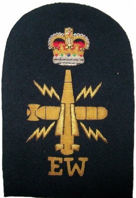 Ärmmärke Royal Navy svart: EW