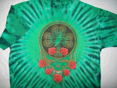 Grateful Dead Irish Celtic St.Patrick Batik T-Shirt: L