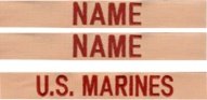 Namn set Desert USMC