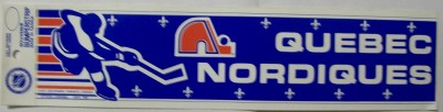 Dekal Bumper Sticker NHL Quebec Nordiques blå