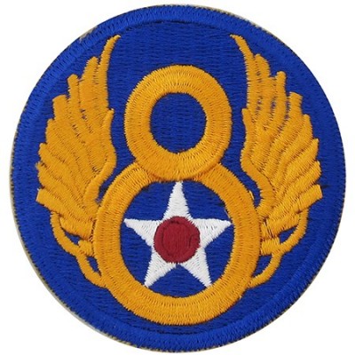 Tygmärke 8th USAAF US Army Air Force WW2
