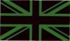 Storbritannien Flagga IR Infrared grön med Kardborre