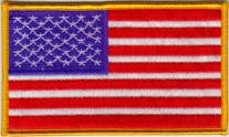 USA Flagga Stort Ärmmärke 13x7.5cm