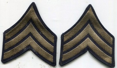 Rank Sergeant Silver/Svart US Army WW2 original