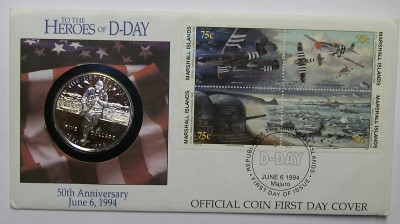 50th Anniversary D-Day landings 5 Dollars Coin